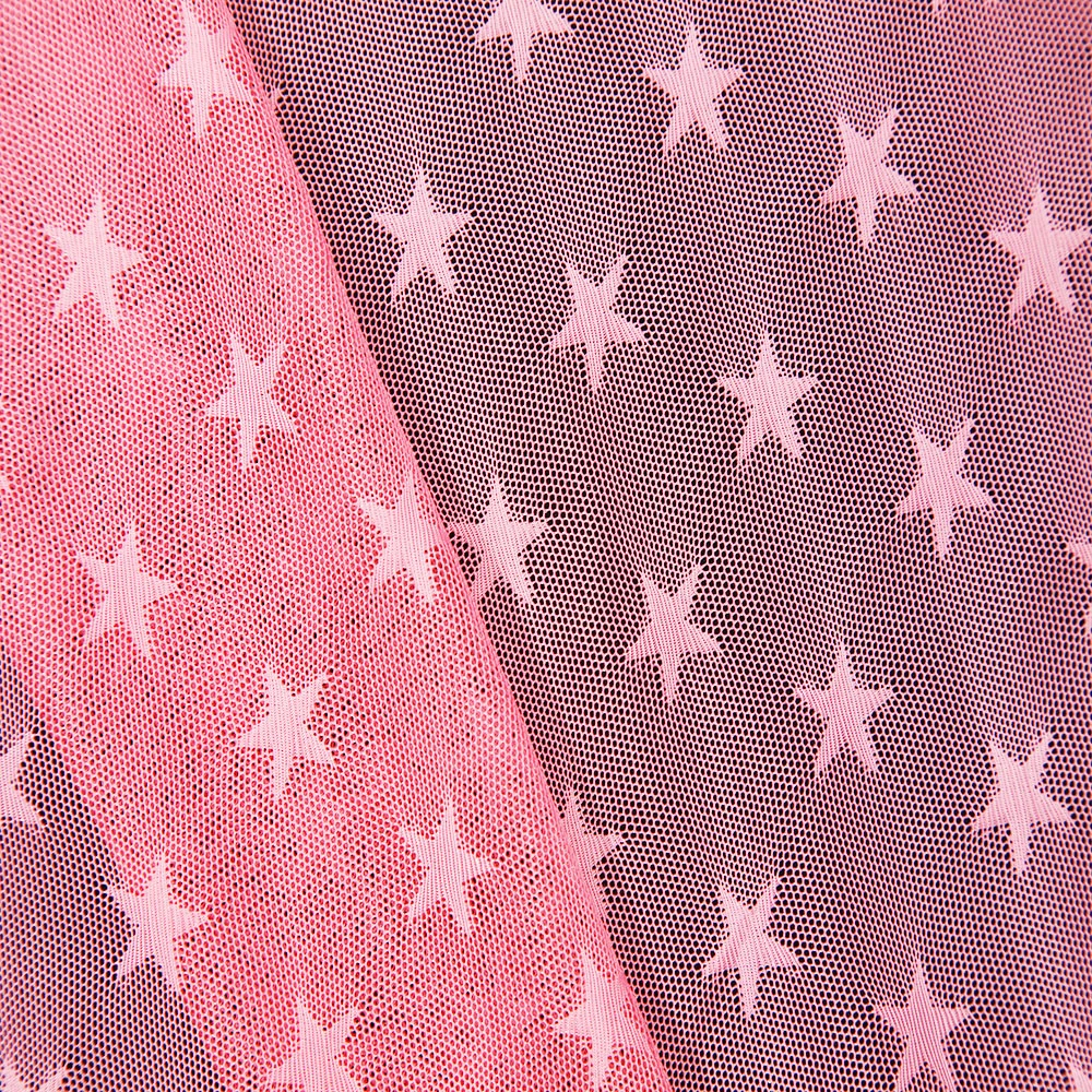 Lovely Star Pattern Jacquard Stretch Mesh Fabric