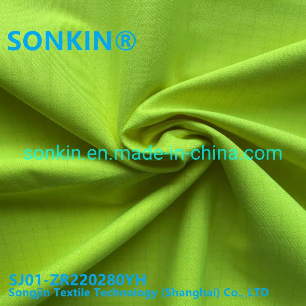 280GSM Modacrylic Cotton Blended Flame Retardant Fluorescent Woven Fabric Functional Textile