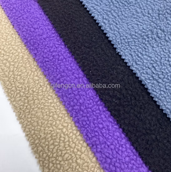 Recycelter Strickfleece-Stoff aus 100 % Polyester für Wollkleidung